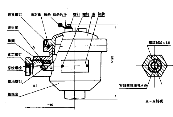 裝配式熱電偶隔爆型、本安型接線盒圖片及尺寸 裝配式熱電偶隔爆型、本安型接線盒圖片及尺寸
