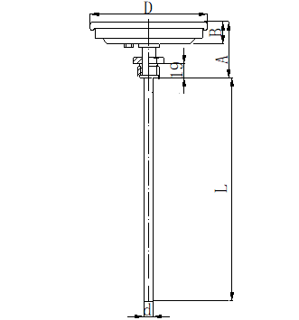 WSS-301可動外螺紋軸向雙金屬溫度計(jì)安裝圖片