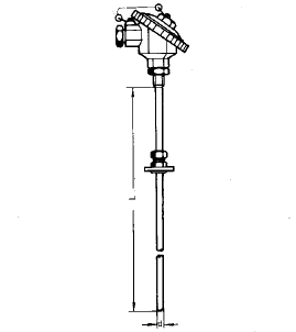 WZPK-535S活動卡套法蘭鎧裝熱電阻安裝圖片