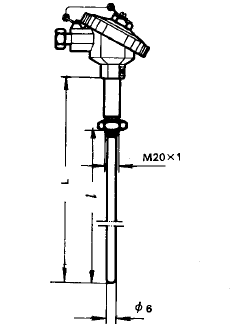 WZP-236S固定螺紋防水式熱電阻安裝圖片 WZP-236S固定螺紋防水式熱電阻安裝圖片