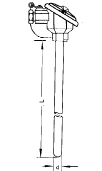 WZP2-120無固定雙支裝配式熱電阻安裝圖片