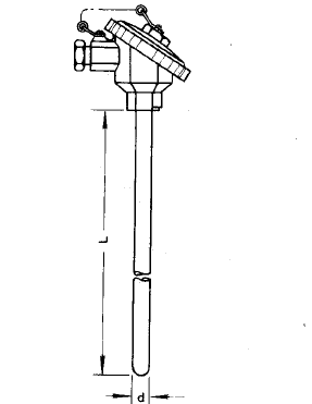 WZP-130無固定裝配式熱電阻安裝圖片
