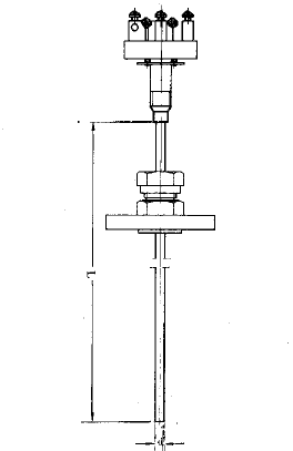 WZPK-406S固定卡套法蘭簡(jiǎn)易式鎧裝鉑熱電阻安裝圖片