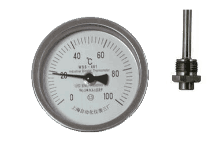 WSS-451可動外螺紋軸向抽芯式雙金屬溫度計(jì)