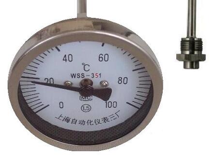 WSS-351可動(dòng)外螺紋軸向抽芯式雙金屬溫度計(jì)